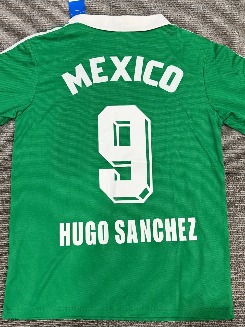 adidas Green Mexico Soccer Jersey with White Number 9
